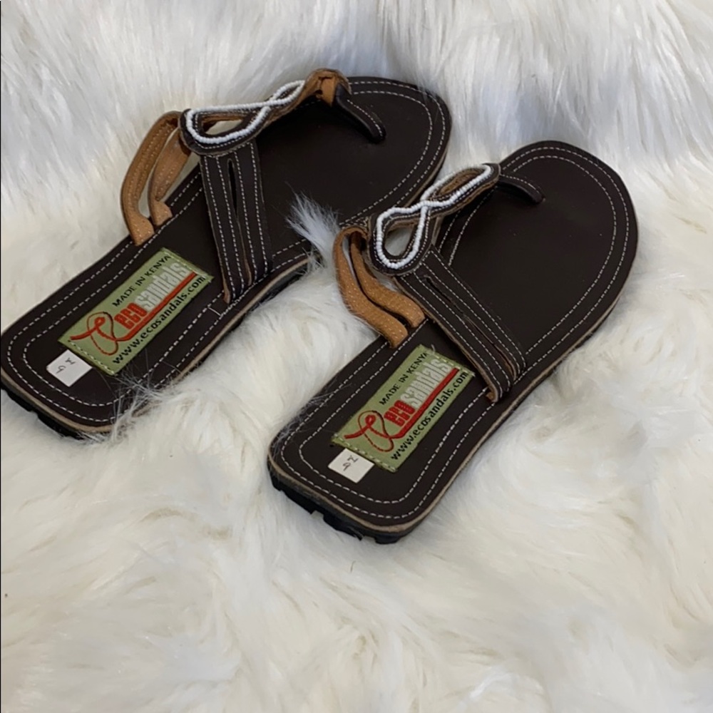 African beaded eco sandal flip flops tire soles